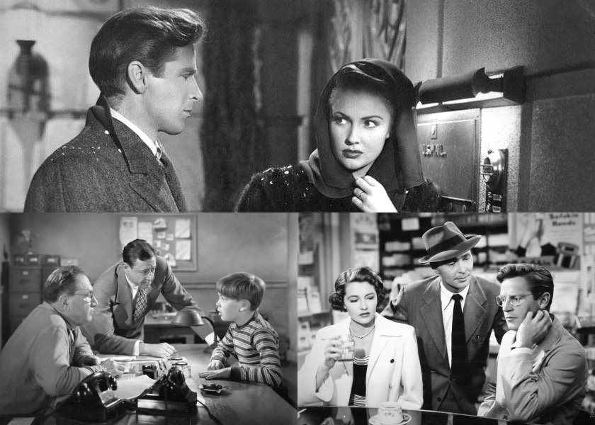 Stills from several 1940s drama films